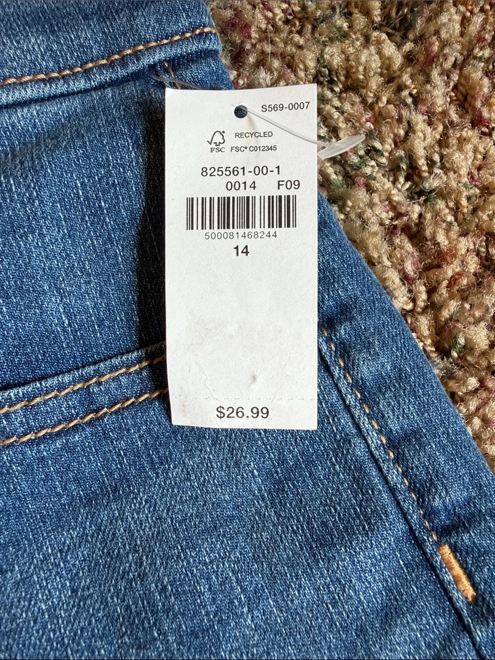 Old Navy Girls 14 Medium Blue Rolled Hem Denim Shorts